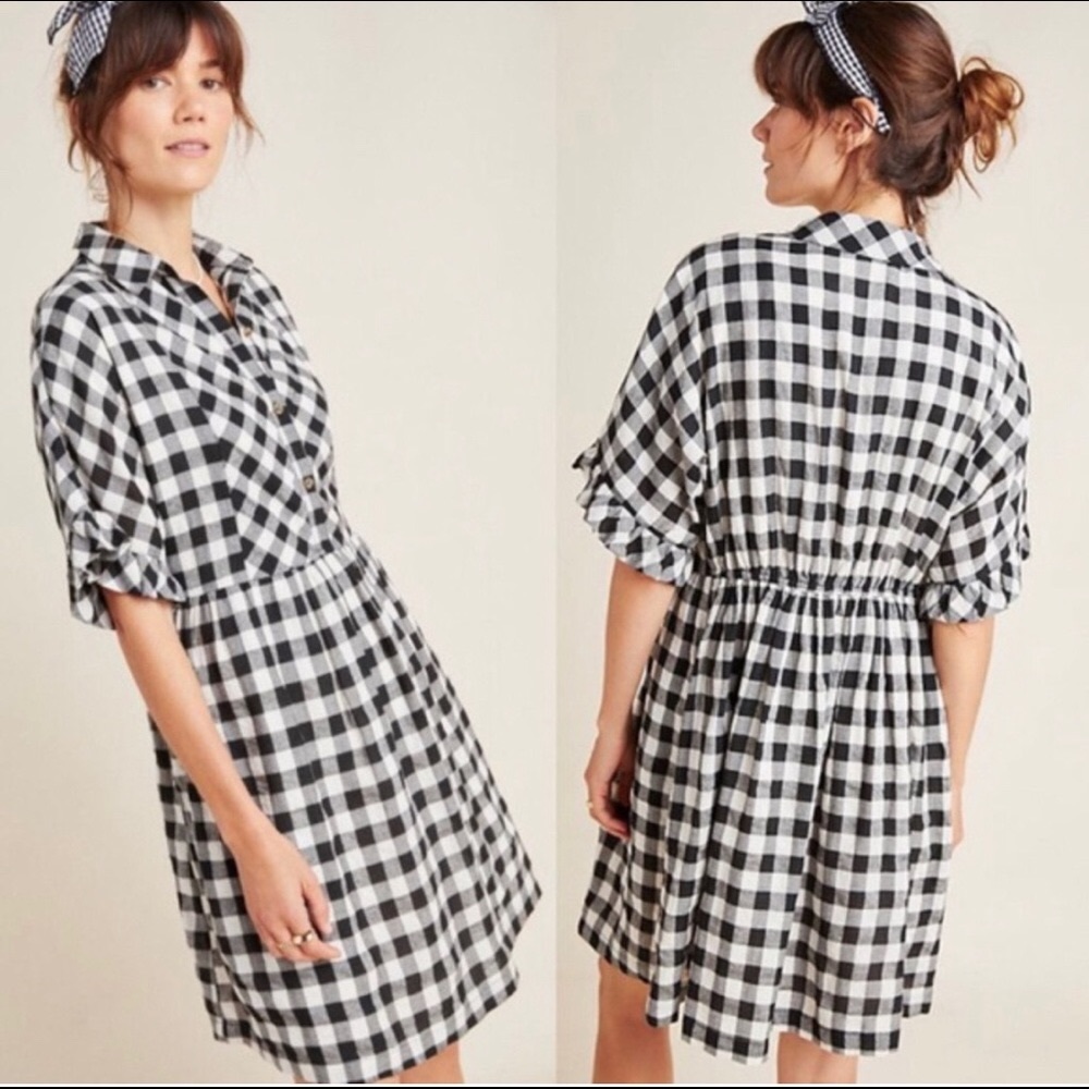 Anthropologie Gingham Dress